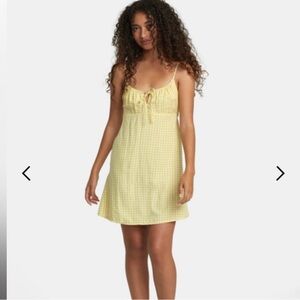 Yellow gingham dress